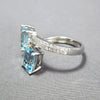 Toi et Moi Aquamarine & Diamond Ring