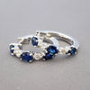 Sapphire & Diamond Hoop Earrings