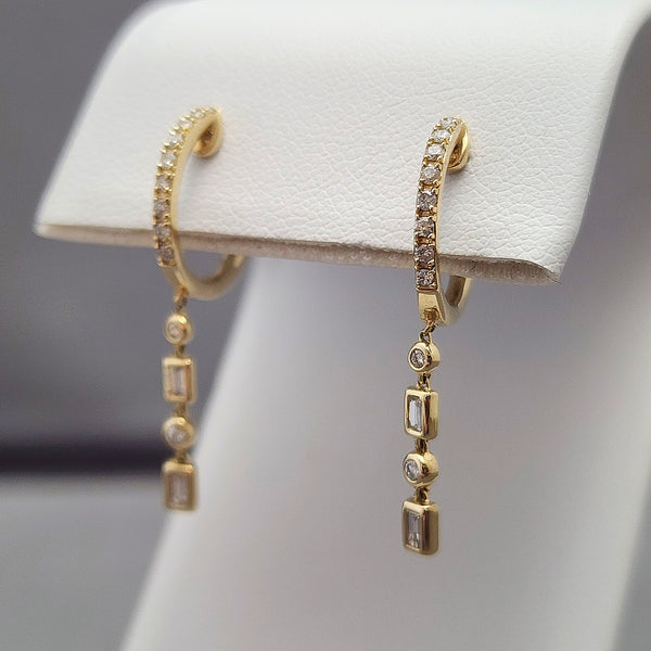 Diamond Dangle Earrings