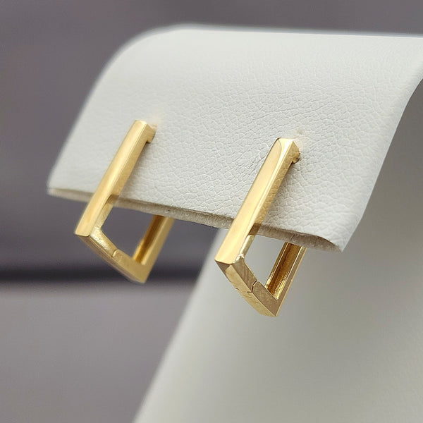 Rectangular Gold Earrings