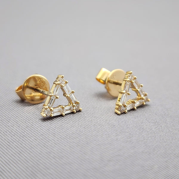 Triangle Diamond Earrings