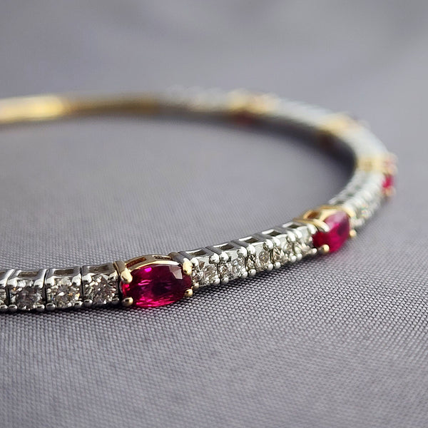 Ruby & Diamond Bangle Bracelet