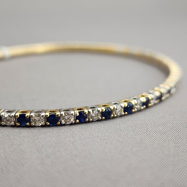 Sapphire & Diamond Bangle Bracelet