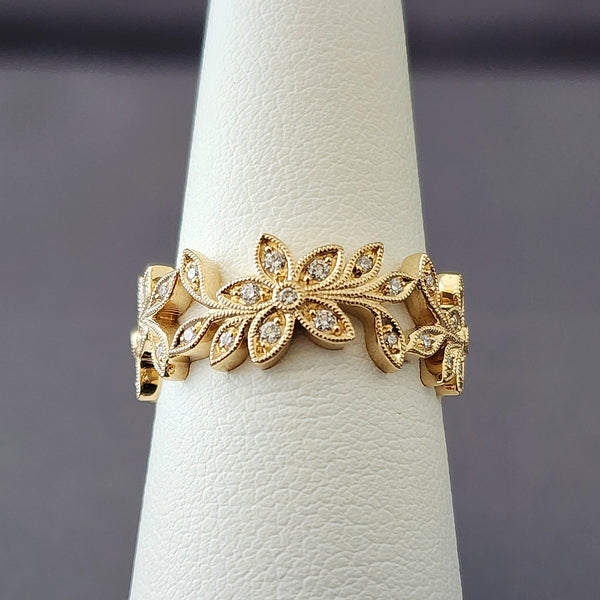 Diamond Flower Ring