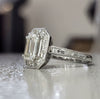 1.57ct Emerald Cut Diamond Engagement Ring