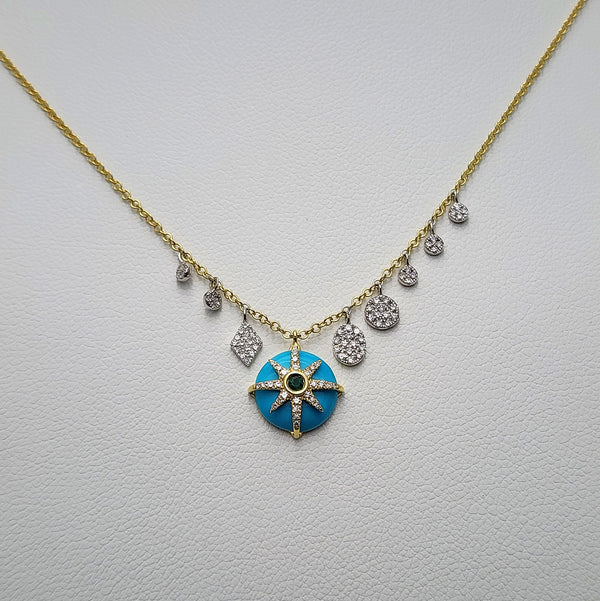 Turquoise & Diamond Necklace
