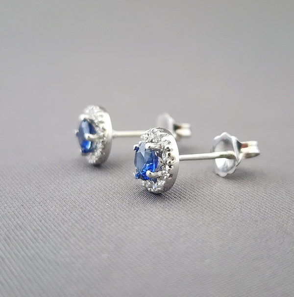 Sapphire & Diamond Earrings