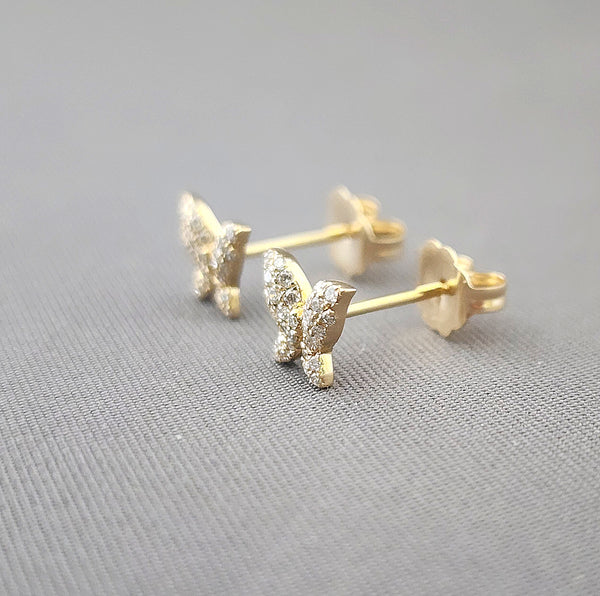 Diamond Butterfly Earrings