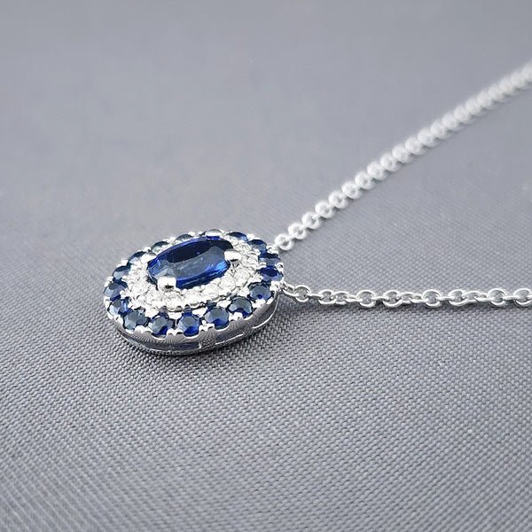Sapphire & Diamond Necklace