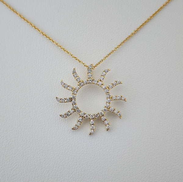 Diamond Sun Pendant