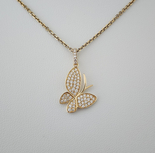 Diamond Butterfly Necklace
