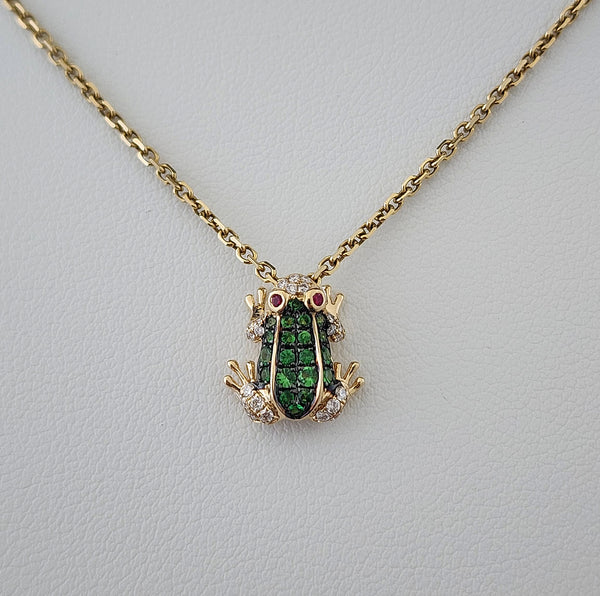 Diamond Frog Pendant
