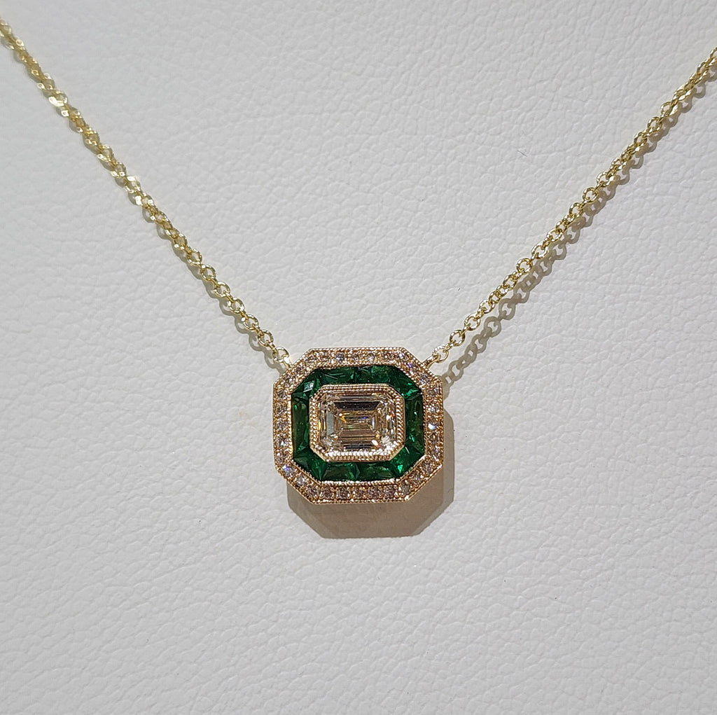 Emerald & Diamond Necklace