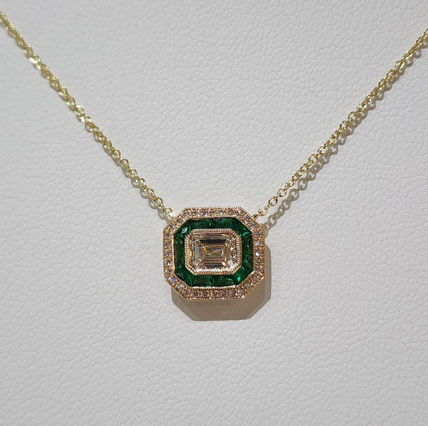 Emerald & Diamond Necklace