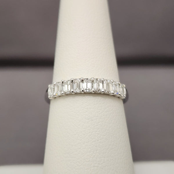 Emerald Cut Diamond Wedding Band