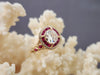 1.77ct Old Round Antique Cut Diamond and Ruby Ring