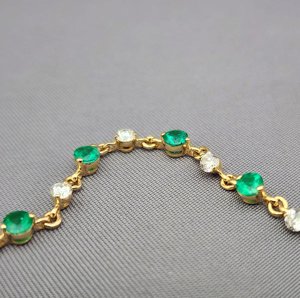 Emerald & Diamond Bracelet