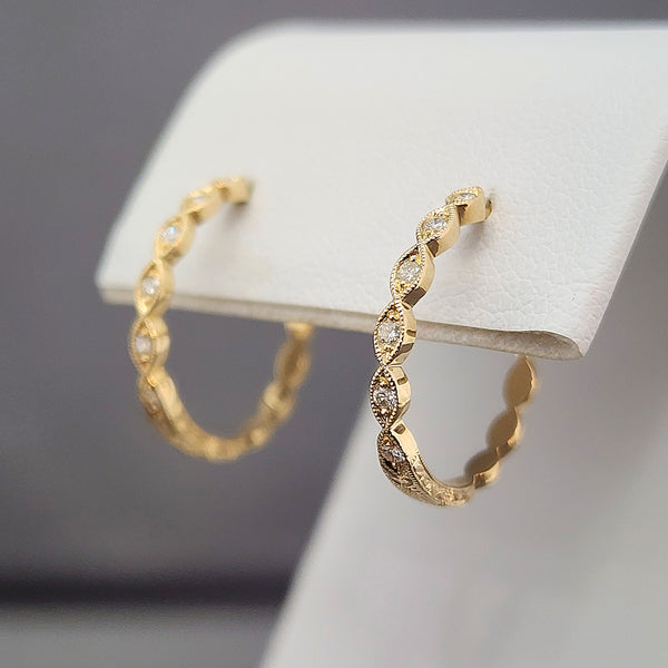 Diamond Hoop Earrings