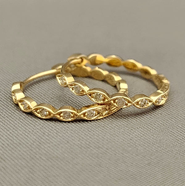 Diamond Hoop Earrings