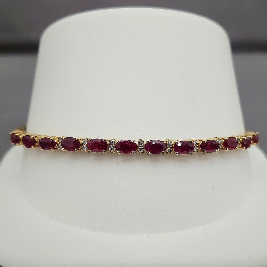 Ruby & Diamond Bangle Bracelet
