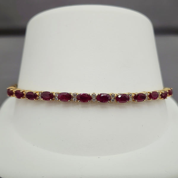 Ruby & Diamond Bangle Bracelet