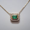 Emerald & Diamond Pendant Necklace