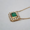 Emerald & Diamond Pendant Necklace
