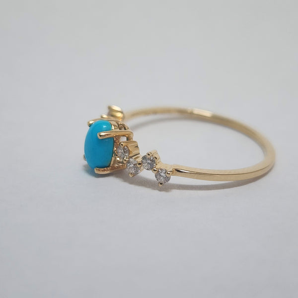 Turquoise & Diamond Ring
