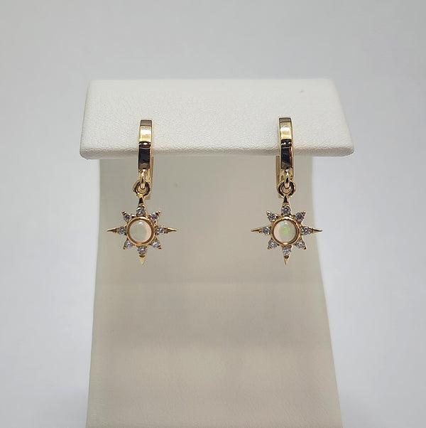 Opal & Diamond Earrings