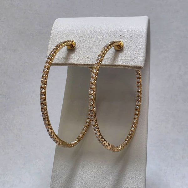 Diamond Hoop Earrings