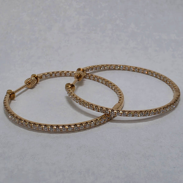 Diamond Hoop Earrings