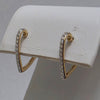Diamond Heart Hoop Earrings