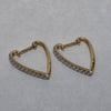Diamond Heart Hoop Earrings