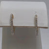Diamond Heart Hoop Earrings