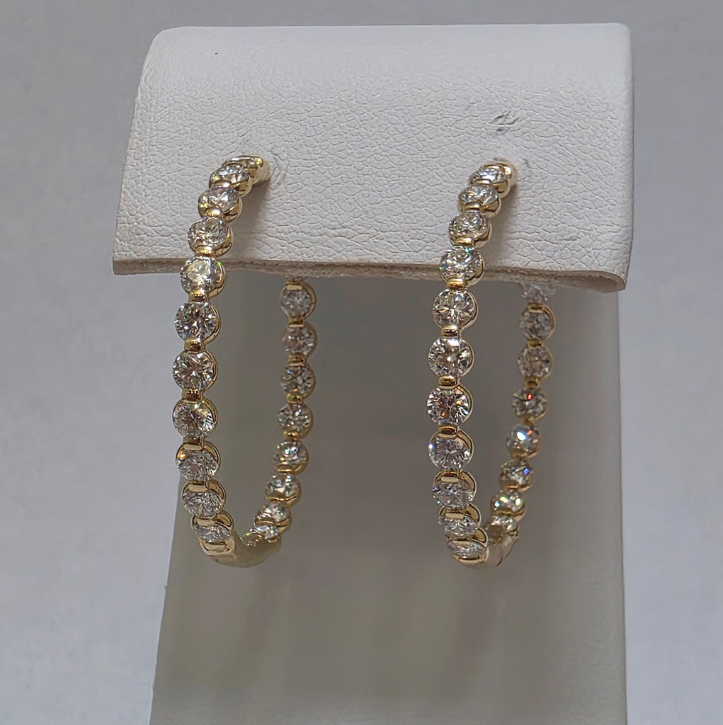 Diamond Hoop Earrings