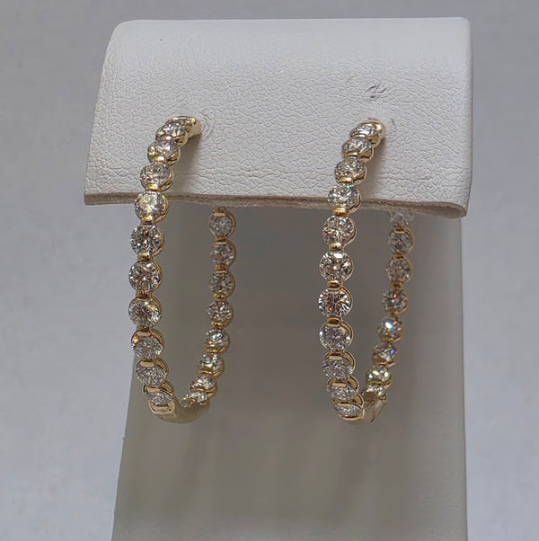 Diamond Hoop Earrings