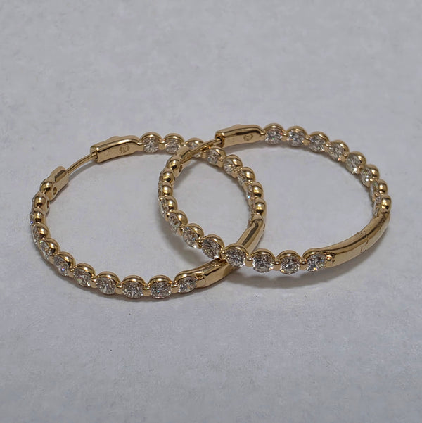 Diamond Hoop Earrings