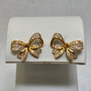 Diamond Bow Stud Earrings