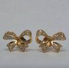 Diamond Bow Stud Earrings
