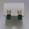 Emerald & Diamond Drop Earrings