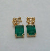 Emerald & Diamond Drop Earrings