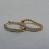 Diamond Wavy Hoop Earrings