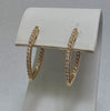 Diamond Marquise Hoop Earrings