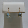 Aquamarine & Diamond Dangle Earrings