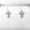 Diamond Cross Stud Earrings