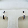 Sapphire & Diamond Huggie Hoop Earrings