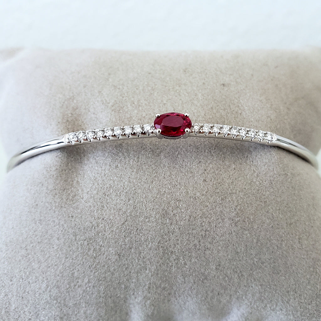 Ruby & Diamond Bangle Bracelet