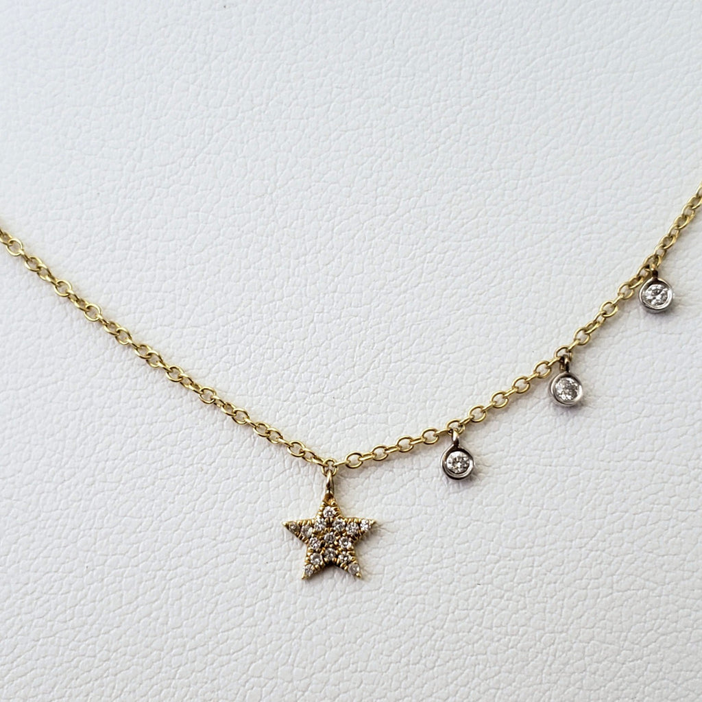 Pavé Diamond Star Necklace