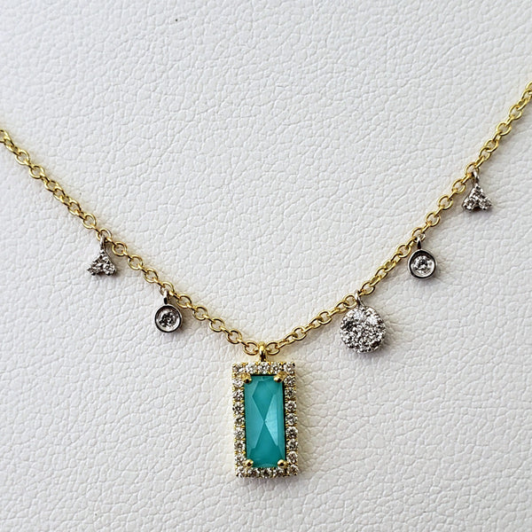 Turquoise & Diamond Necklace