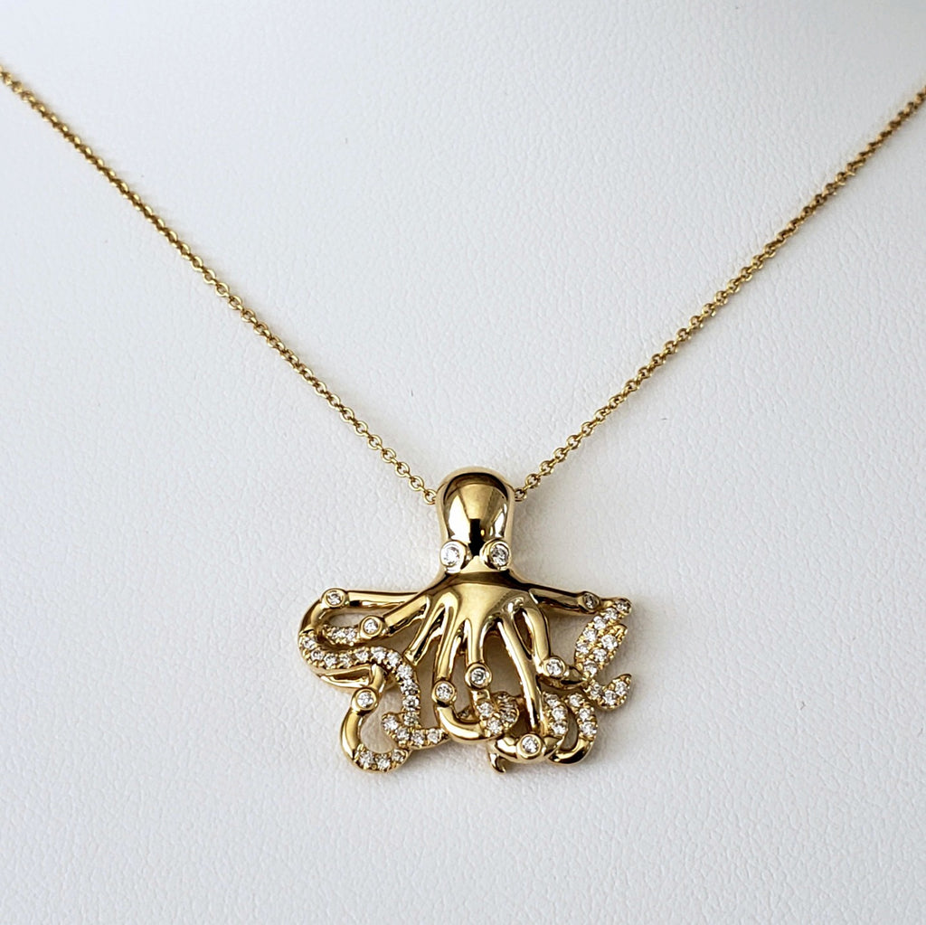 Diamond Octopus Necklace